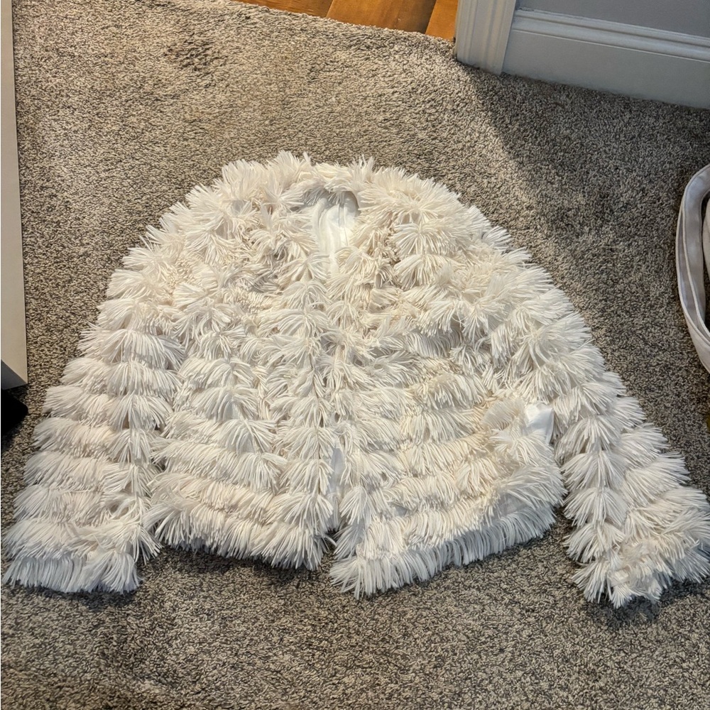 Chic White Fringe Jacket